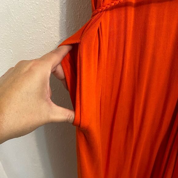 Matilda Jane Vibrant Orange Maxi Dress Size S - Picture 7 of 8